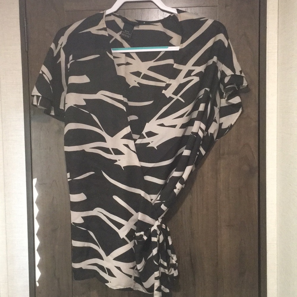 Sheer wrap around blouse